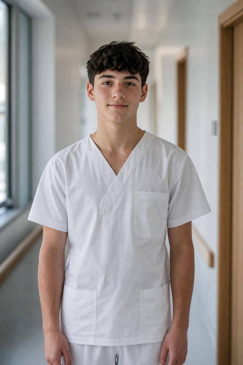Porträt eines lernenden Fachmanns Gesundheit im Spital.